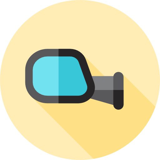 Rearview mirror Flat Circular Flat icon