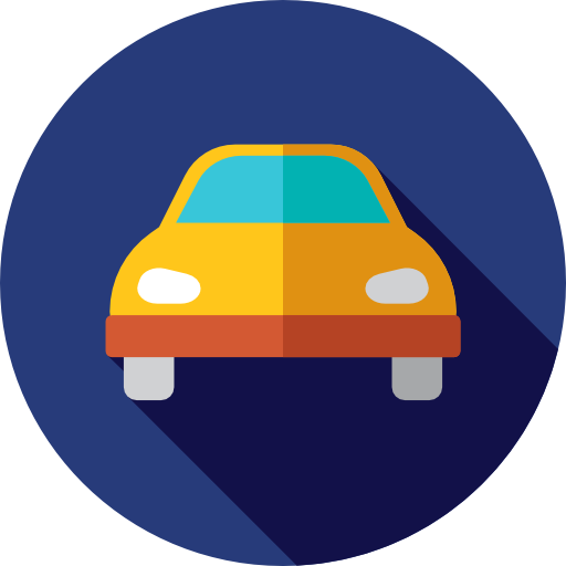 coche Flat Circular Flat icono