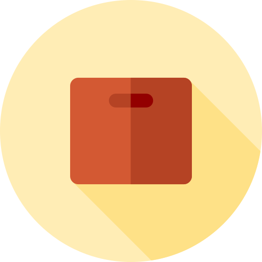 pakket Flat Circular Flat icoon