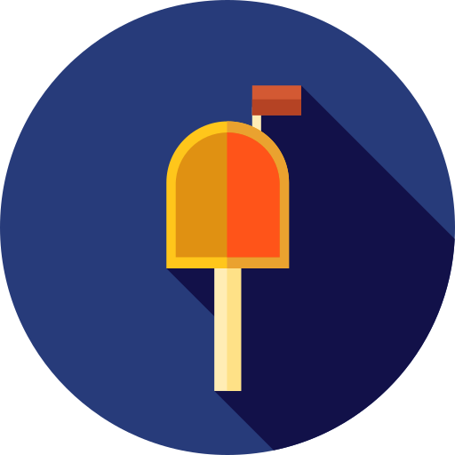 Mailbox Flat Circular Flat icon