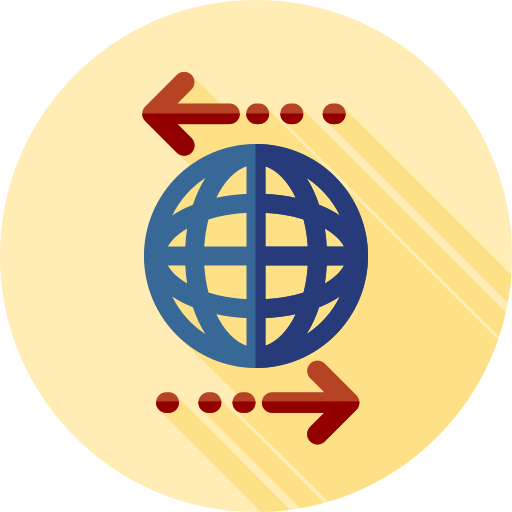 Transfer Flat Circular Flat icon