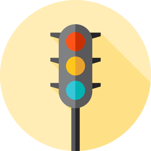 semáforo Flat Circular Flat icono
