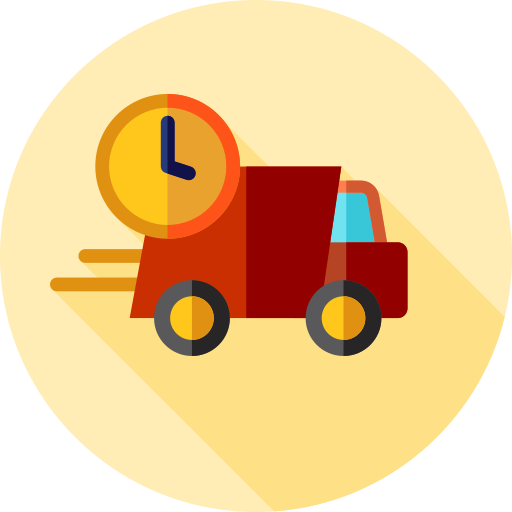 Delivery truck Flat Circular Flat icon