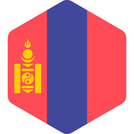 mongolia Flags Hexagonal icono