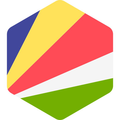 seychellen Flags Hexagonal icoon