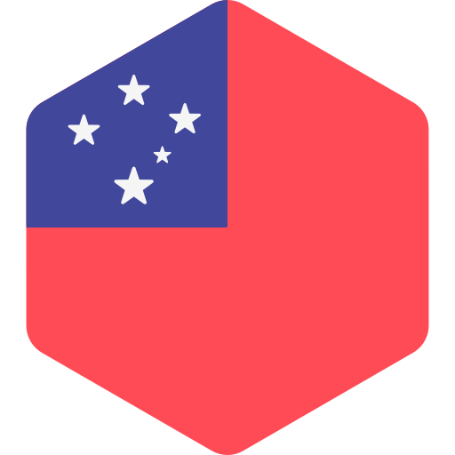 samoa Flags Hexagonal icono
