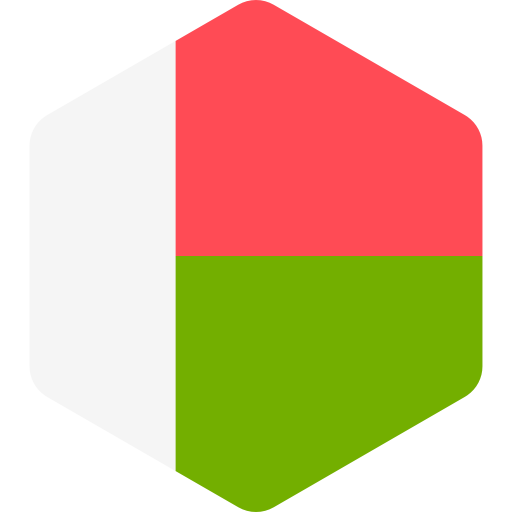 madagascar Flags Hexagonal icono