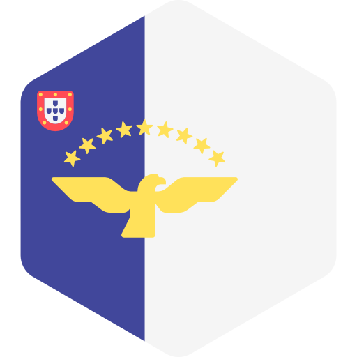 wyspy azorów Flags Hexagonal ikona