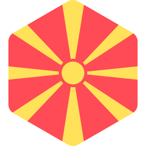 Республика Македония Flags Hexagonal иконка