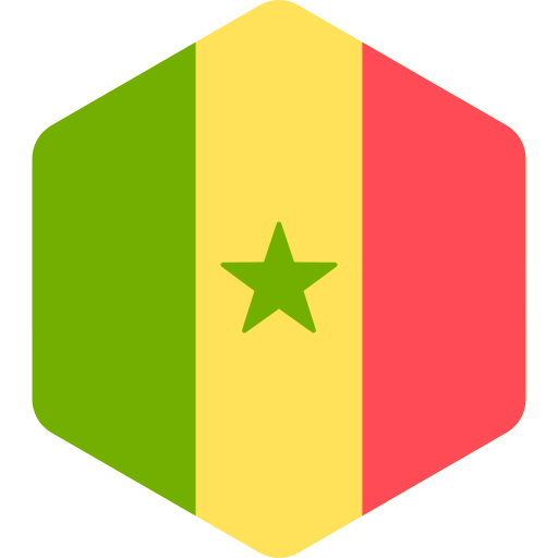 senegal Flags Hexagonal icoon
