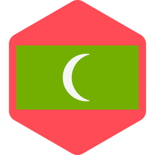 maldivas Flags Hexagonal icono