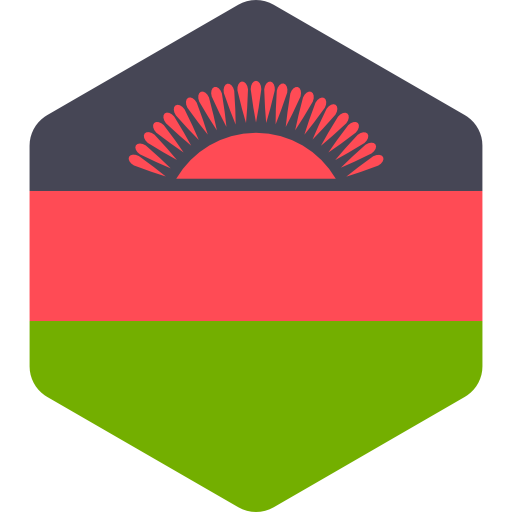 malawi Flags Hexagonal icona