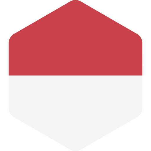 indonesia Flags Hexagonal icona