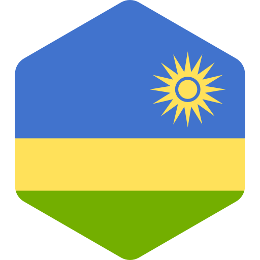 ruanda Flags Hexagonal icona
