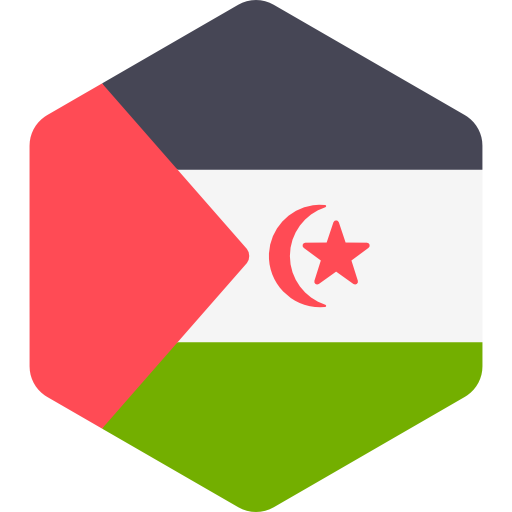 república Árabe saharaui democrática Flags Hexagonal icono