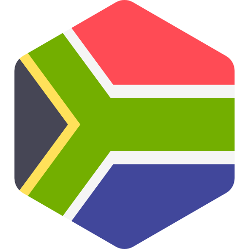 sud africa Flags Hexagonal icona