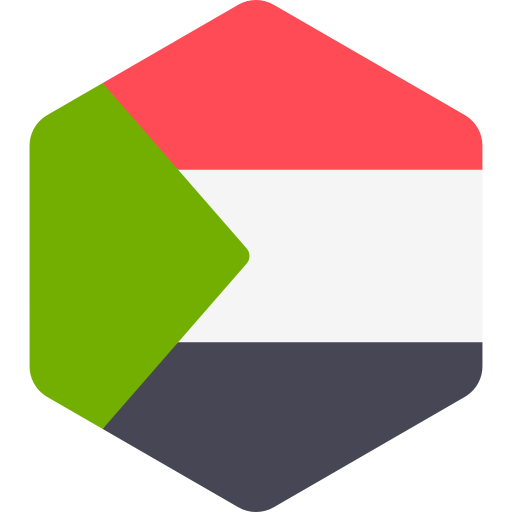 sudán Flags Hexagonal icono