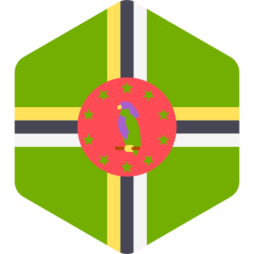 도미니카 Flags Hexagonal icon