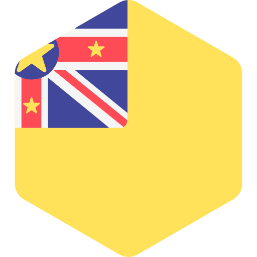 niue Flags Hexagonal icona