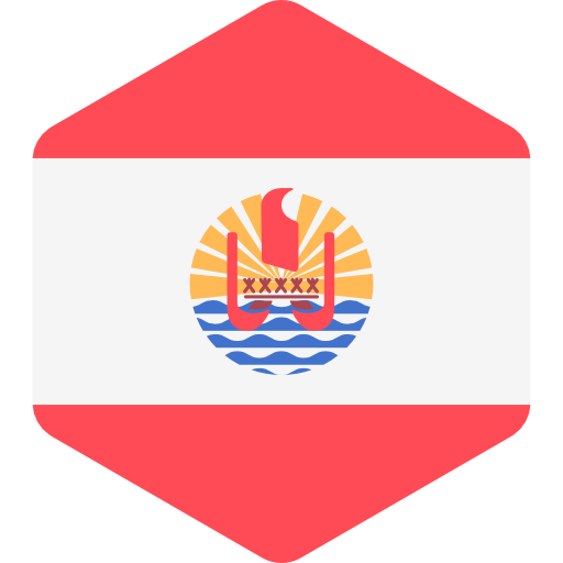 polinesia francés Flags Hexagonal icono