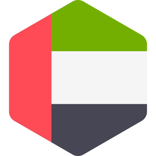 emiratos Árabes unidos Flags Hexagonal icono