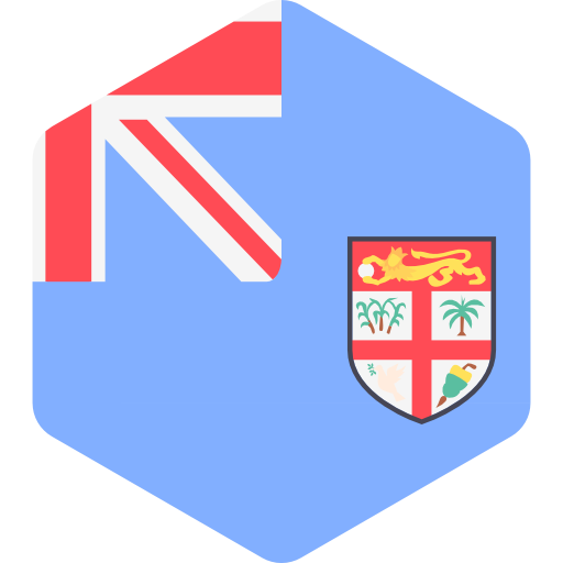 fidji Flags Hexagonal Icône