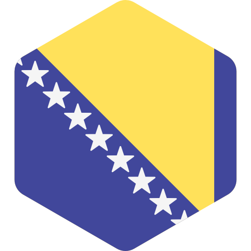 bosnië-herzegovina Flags Hexagonal icoon