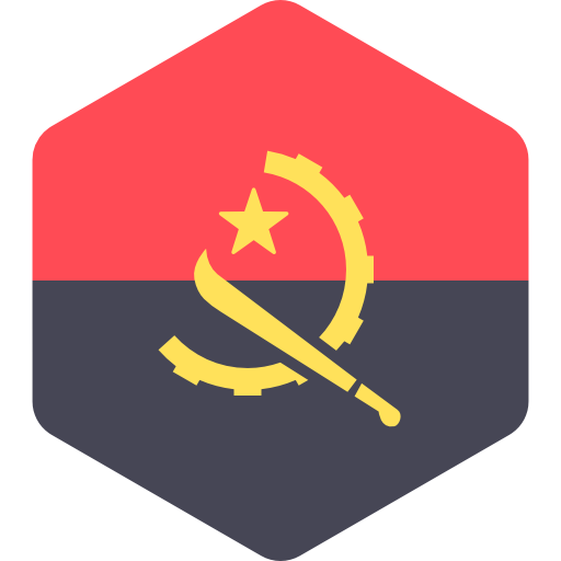 angola Flags Hexagonal Icône