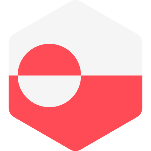 groenlandia Flags Hexagonal icono