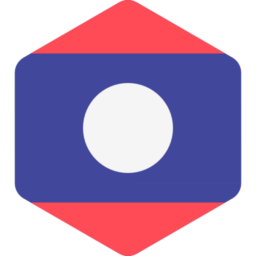 라오스 Flags Hexagonal icon