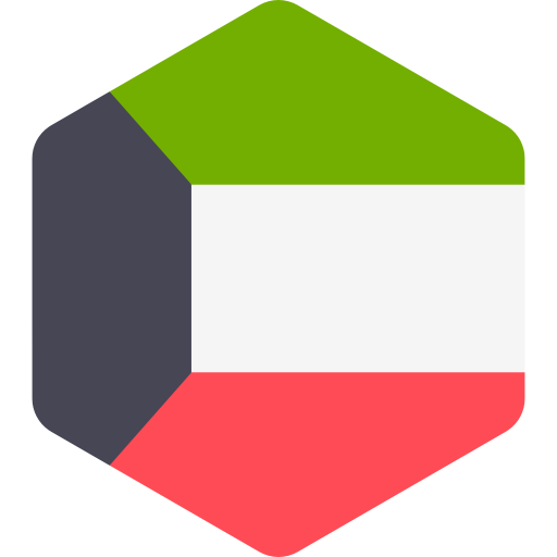 kuwait Flags Hexagonal icono