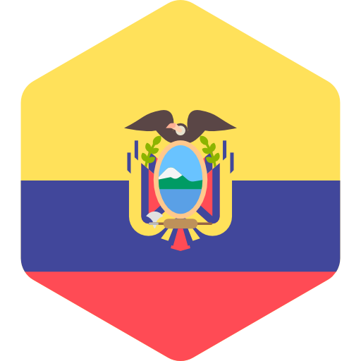 ecuador Flags Hexagonal icono