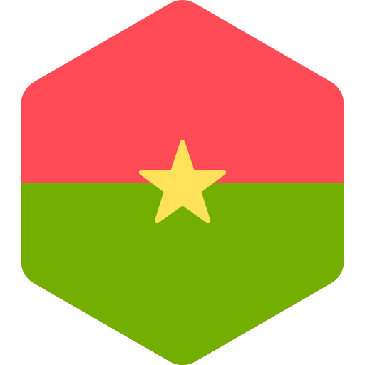 burkina faso Flags Hexagonal icono