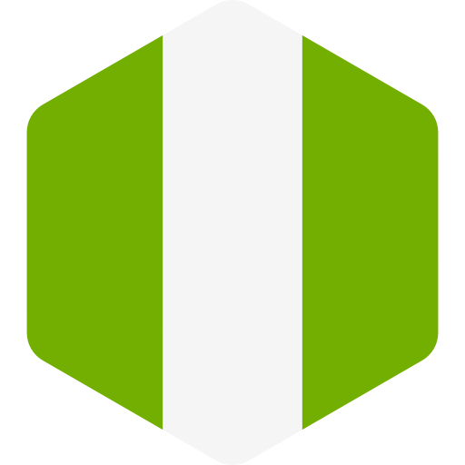 Nigeria Flags Hexagonal icon