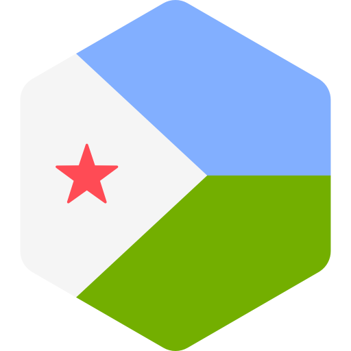 gibuti Flags Hexagonal icona