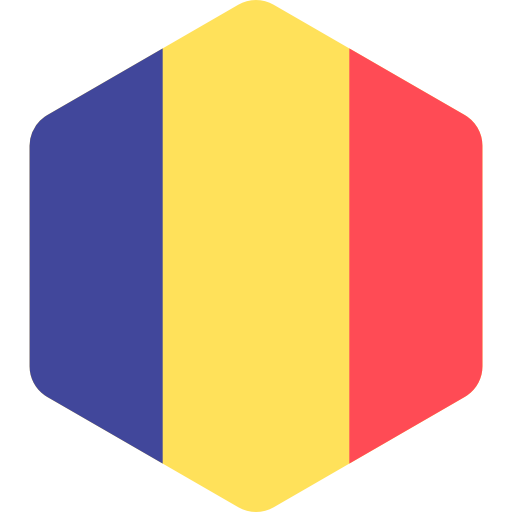 tchad Flags Hexagonal Icône