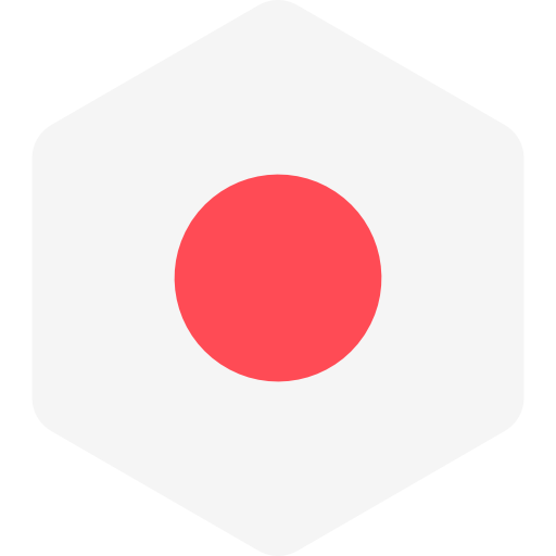 japan Flags Hexagonal icoon