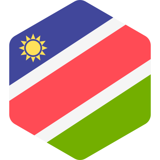 namibia Flags Hexagonal icono