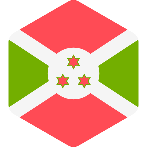 burundi Flags Hexagonal icono