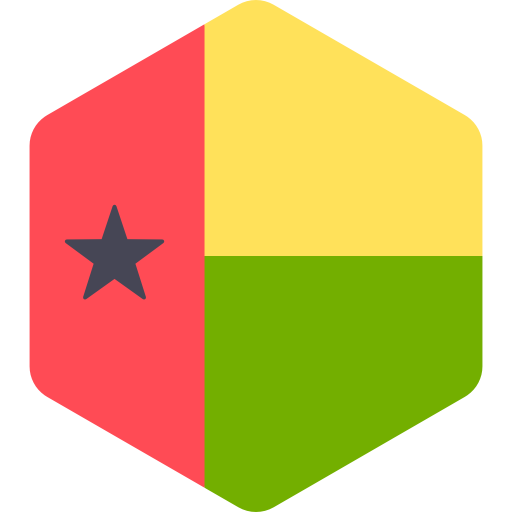 guinee-bissau Flags Hexagonal icoon