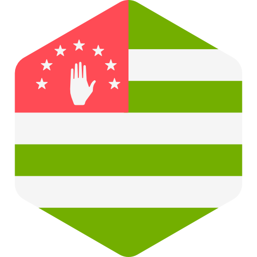 abchazië Flags Hexagonal icoon
