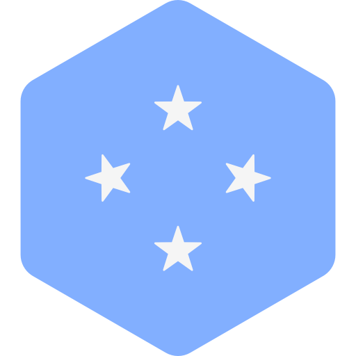 ミクロネシア Flags Hexagonal icon