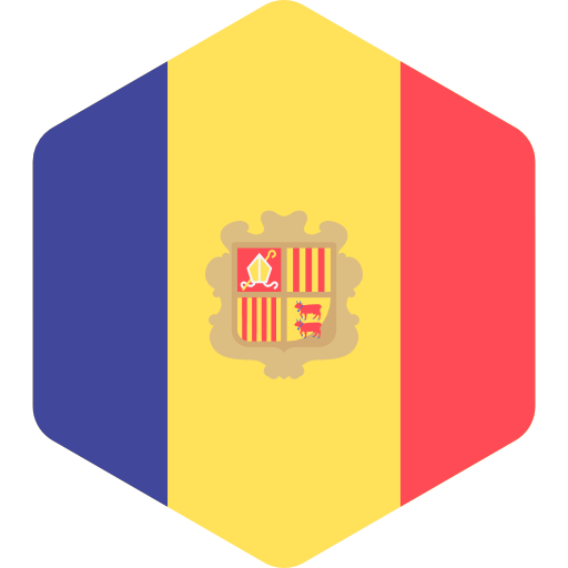 andorra Flags Hexagonal Ícone