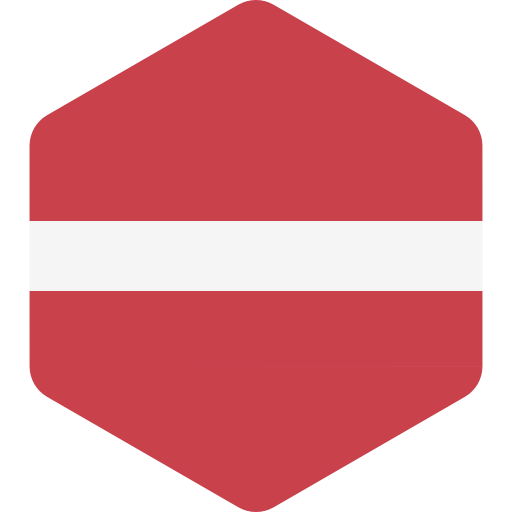 Łotwa Flags Hexagonal ikona