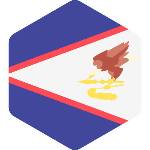 samoa americana Flags Hexagonal Ícone