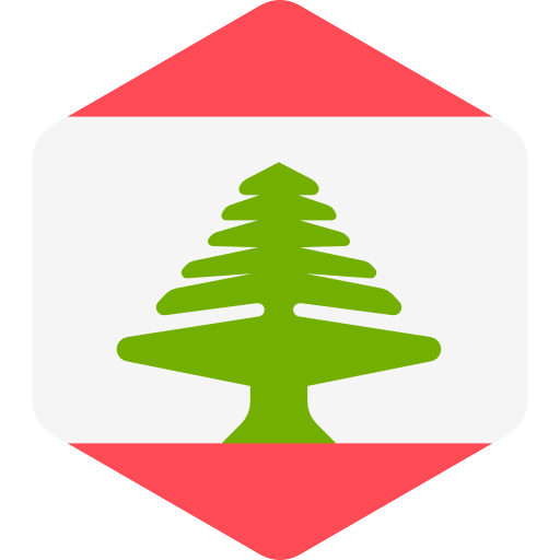 líbano Flags Hexagonal icono