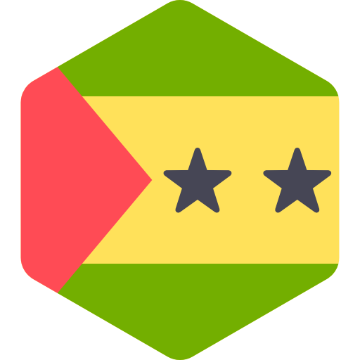 Sao tome and prince Flags Hexagonal icon