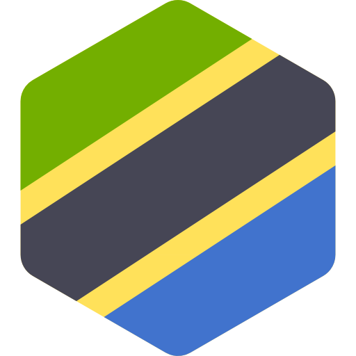 tanzania Flags Hexagonal icono