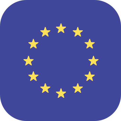 unione europea Flags Rounded square icona
