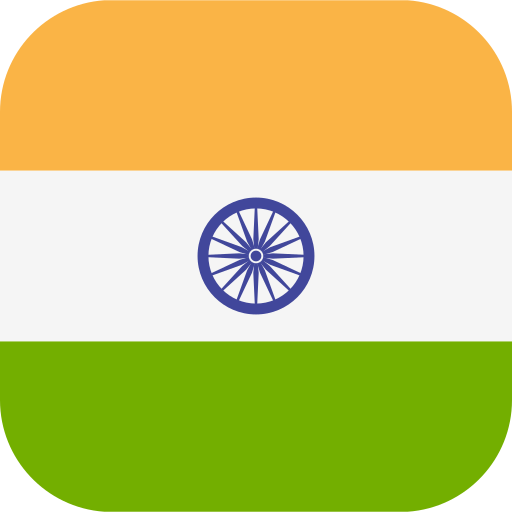 india Flags Rounded square icona